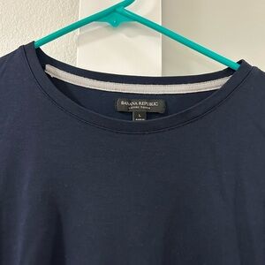 Banana Republic Luxury Touch Dark Blue Short Sleeve Tee